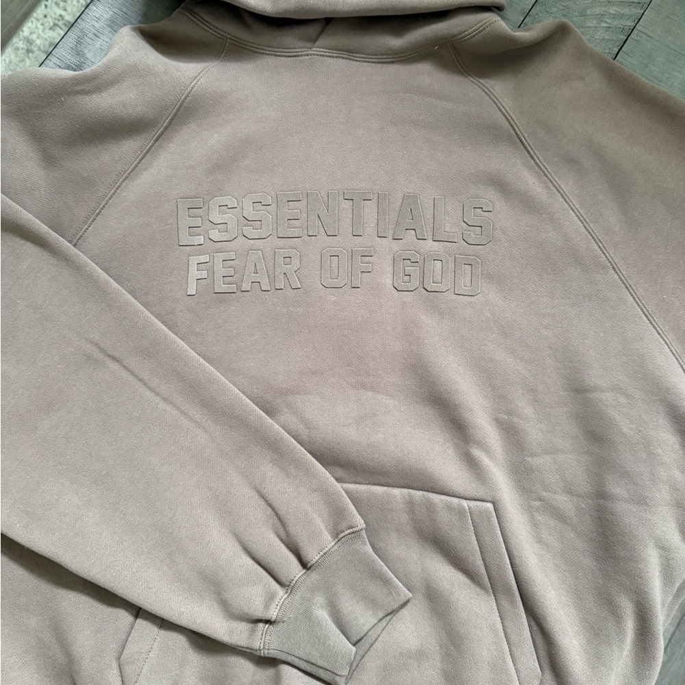 Fear of God Essentials Hoodie in Wood